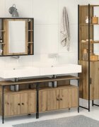 vidaXL Комплект мебели за баня 4 бр. Дъб 33 x 33 x 1855 см