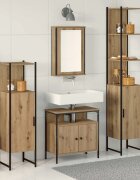 vidaXL Комплект мебели за баня 4 бр. Дъб 33 x 33 x 1855 см