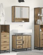 vidaXL Комплект мебели за баня 4 бр. Дъб 65 x 33 x 60 см
