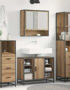 vidaXL Комплект мебели за баня 4 бр. Дъб 80 x 33 x 60 см