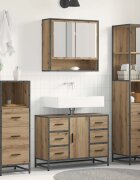 vidaXL Комплект мебели за баня 4 бр. Дъб 80 x 33 x 60 см