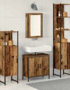 vidaXL Комплект мебели за баня 4 бр. Кафяво 33 x 33 x 1855 см