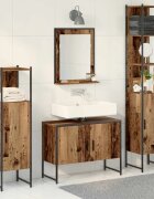 vidaXL Комплект мебели за баня 4 бр. Кафяво 33 x 33 x 1855 см