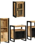 vidaXL Комплект мебели за баня 4 бр. Кафяво 55 x 35 x 60 см
