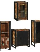 vidaXL Комплект мебели за баня 4 бр. Многоцветен 55 x 35 x 60 см
