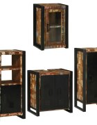 vidaXL Комплект мебели за баня 4 бр. Многоцветен 55 x 35 x 60 см