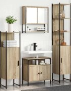vidaXL Комплект мебели за баня 4 бр. Сонома дъб 33 x 33 x 1855 см