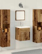 vidaXL Комплект мебели за баня 4 бр. Старо дърво Инженерна дървесина