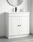 vidaXL Комплект мебели за баня Бял гланц 785 x 375 x 81 см