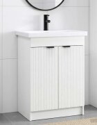 vidaXL Комплект мебели за баня Бяло 56 x 375 x 81 см
