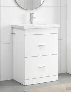 vidaXL Комплект мебели за баня Бяло 61 x 40 x 845 см
