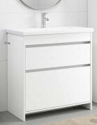 vidaXL Комплект мебели за баня Бяло 81 x 40 x 845 см