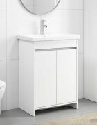 vidaXL Комплект мебели за баня Бяло 81 x 40 x 845 см
