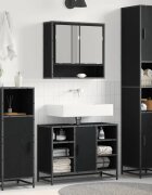 vidaXL Комплект мебели за баня Черния дъб 35 x 375 x 1885 см