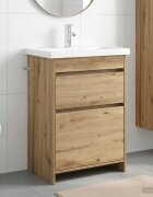 vidaXL Комплект мебели за баня Дъб артизан 61 x 40 x 845 см
