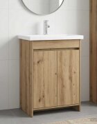 vidaXL Комплект мебели за баня Дъб артизан 61 x 40 x 845 см