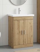 vidaXL Комплект мебели за баня Дъб артизан 61 x 40 x 845 см