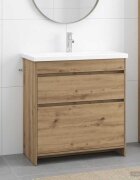 vidaXL Комплект мебели за баня Дъб артизан 81 x 40 x 845 см