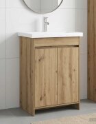 vidaXL Комплект мебели за баня Дъб артизан 81 x 40 x 845 см