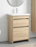 vidaXL Комплект мебели за баня Дъб сонома 61 x 40 x 845 см