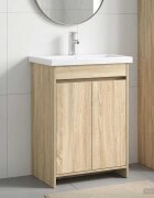 vidaXL Комплект мебели за баня Дъб сонома 81 x 40 x 845 см