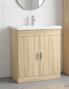 vidaXL Комплект мебели за баня Дъб сонома 81 x 40 x 845 см