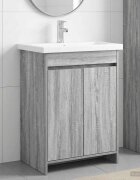 vidaXL Комплект мебели за баня Сив Сонома 61 x 40 x 845 см