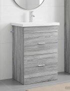 vidaXL Комплект мебели за баня Сив Сонома 61 x 40 x 845 см