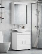 vidaXL Комплект мебели за баня TULUM 2 бр. Бяло 60 x 34 x 63 см