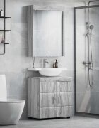vidaXL Комплект мебели за баня TULUM 2 бр. Сив Сонома 60 x 34 x 63 см