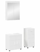 vidaXL Комплект мебели за баня TULUM 3 бр. Бяло 60 x 34 x 63 см