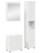 vidaXL Комплект мебели за баня TULUM 3 бр. Бяло 60 x 34 x 63 см