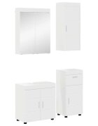 vidaXL Комплект мебели за баня TULUM 4 бр. Бяло 60 x 34 x 63 см
