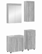 vidaXL Комплект мебели за баня TULUM 4 бр. Сив Сонома 60 x 34 x 63 см
