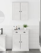 vidaXL Комплект мебели за баня VIGO 2 бр. Бяло и антикварно бяло
