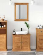 vidaXL Комплект мебели за баня VIGO 4 бр. Меден кафяв 37 x 34 x 110 см