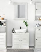 vidaXL Комплект мебели за баня VIGO 5 бр. Антично бяло