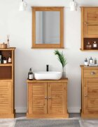 vidaXL Комплект мебели за баня VIGO 5 бр. Меден кафяв 37 x 34 x 110 см