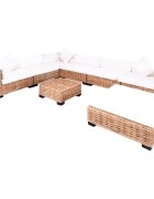vidaXL Комплект мека мебел 27 части естествен ратан