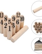 vidaXL Комплект на играта Kubb дърво