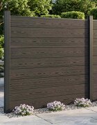 vidaXL Комплект ограда 175 x 186 см WPC и алуминий Черно