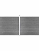 vidaXL Комплект оградни панели WPC 353x146 см сив
