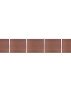 vidaXL Комплект оградни панели WPC 872x146 см кафяв