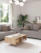 vidaXL Комплект от 2 дивана с възглавници бежов плат