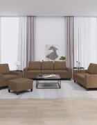 vidaXL Комплект от 4 дивана кафяв плат