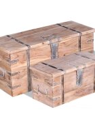 vidaXL Комплект от две ракли акациево дърво