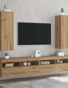 vidaXL Комплект шкаф за телевизор от 2 части Дъб Artisan 305x30x90 cm