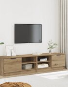 vidaXL Комплект шкаф за телевизор от 2 части Дъб Artisan 80x35x365 cm