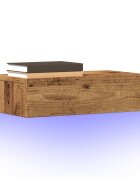 vidaXL Комплект шкаф за телевизор от 2части LED осветление Старо дърво