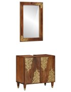 vidaXL Комплект шкафове за баня 2 бр. Меден кафяв 62 x 33 x 58 см